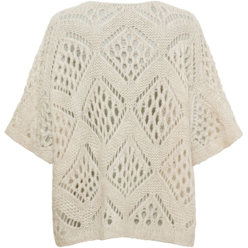 Beige - Nieve Strikket Topp