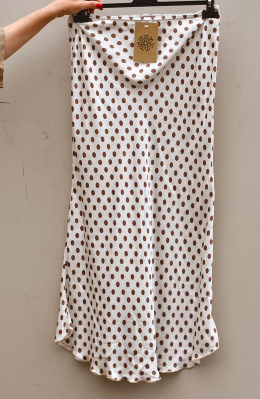 Krem/brun - Dot Glammy Skjørt