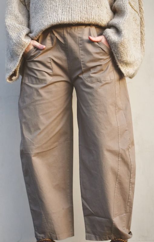 Taupe - Box Mood Bomullsbukse
