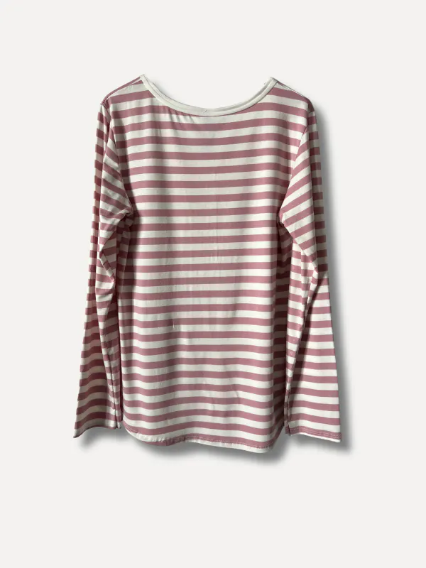 Powder pink/off white - Grandpa Stripe Genser