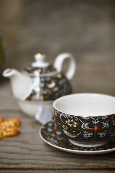 Hovedbilde Sort - Tekanne + Kopp