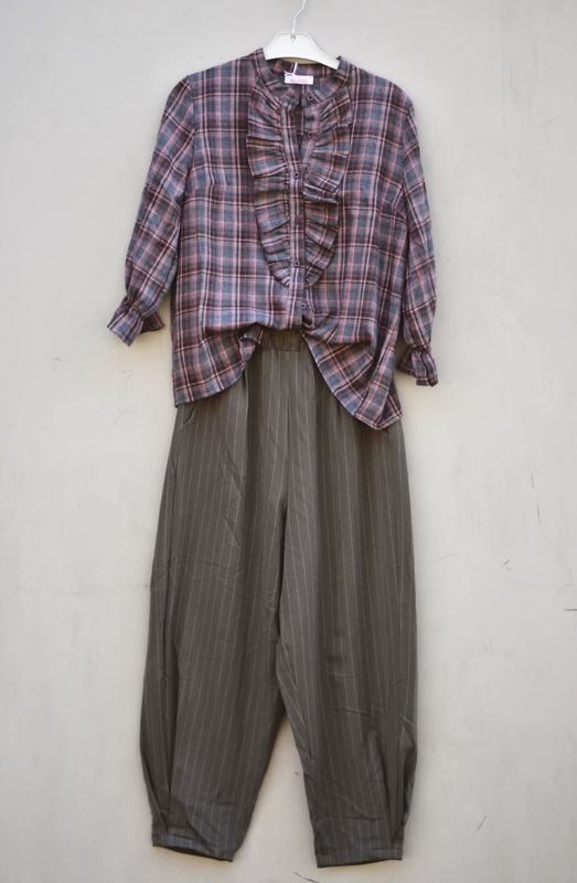 Rosa/brun - Shirly Bluse
