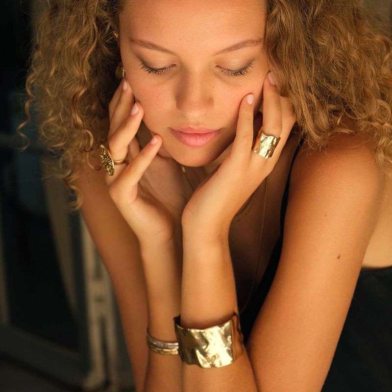 Gull - Skulpturell Ring