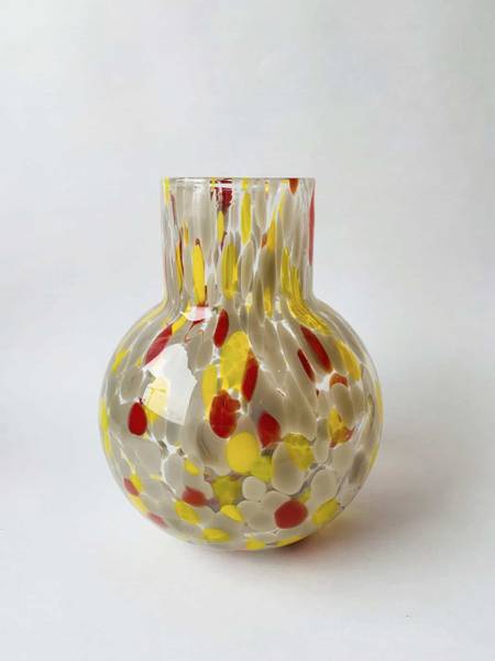 Hovedbilde Rød/gul - Rund Glassvase