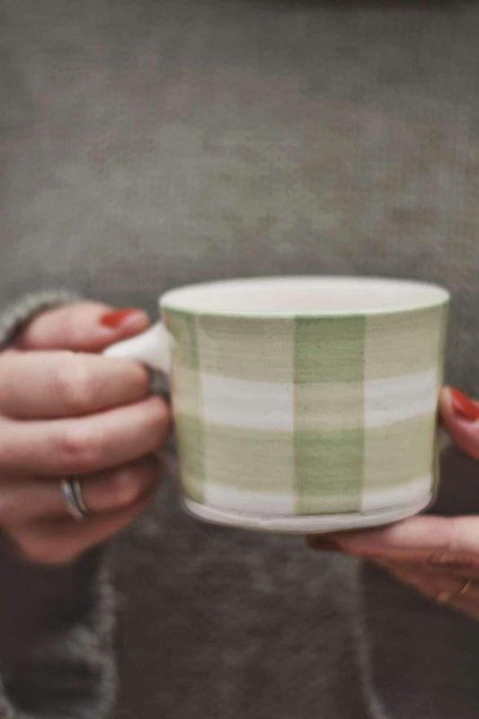 Spearmint - Gingham Latte Krus