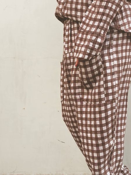 Hovedbilde Brun/Hvit - Eisa Linbukse