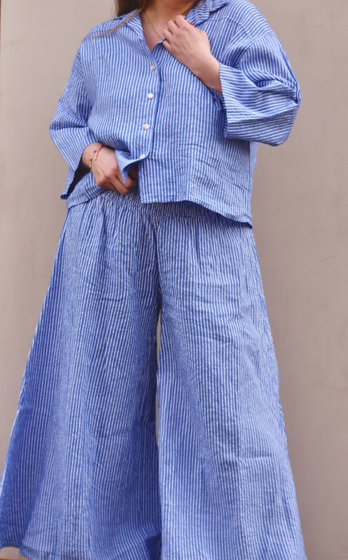 Blue stripe - Flair Bukse
