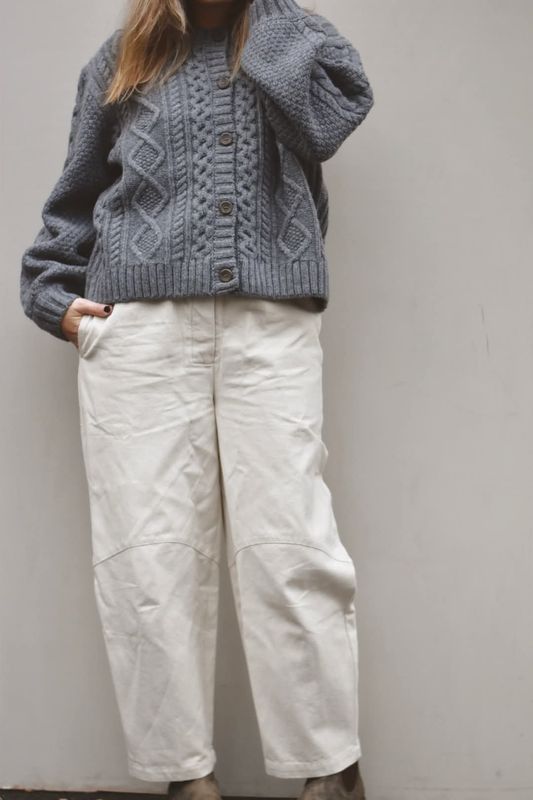 Gray - Dahlia Merino Cardigan 