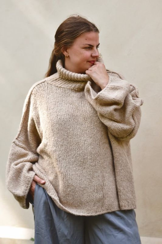 Beige - Åre Strikkegenser
