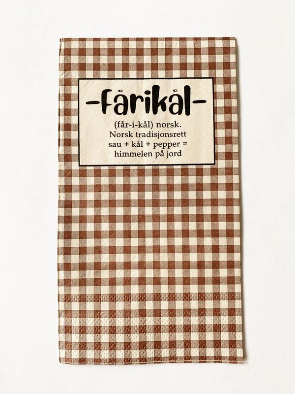 Fårikål -Serviett