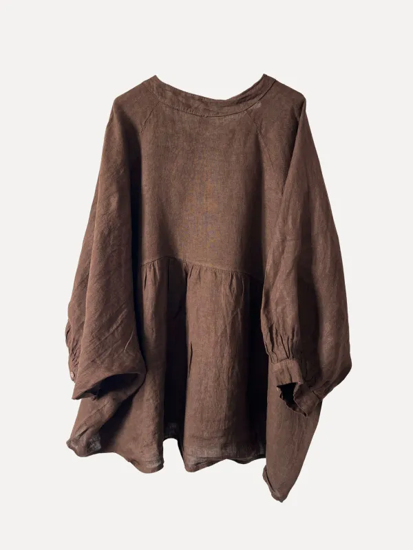 Mokka - Smooth Linbluse