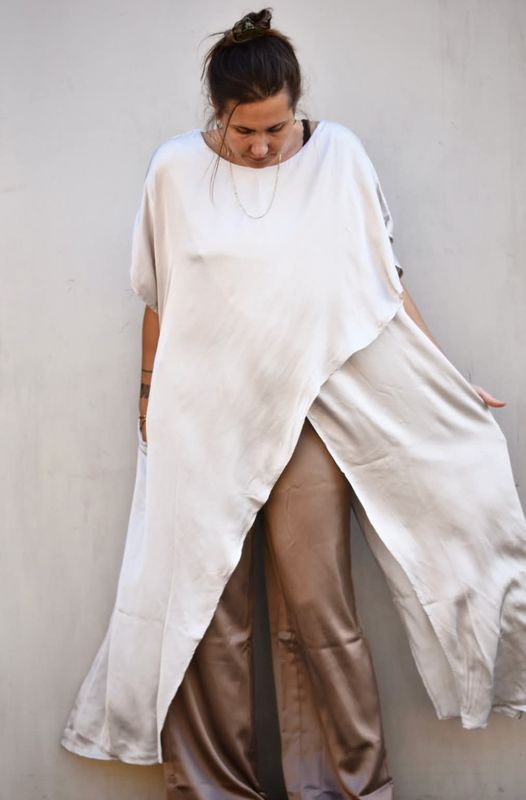 Winter cream - Toledo Wrap Viskose Kjole