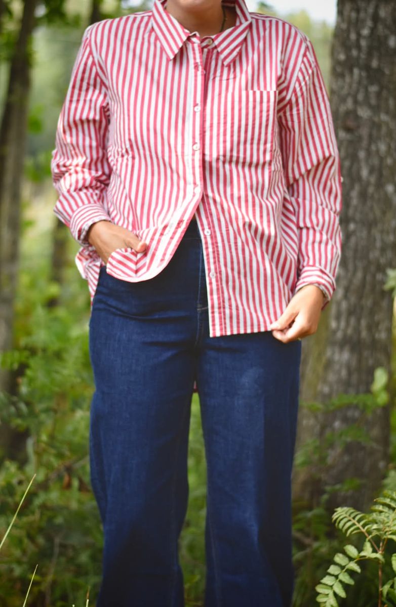 Rød/Hvit - Pernille Skjorte