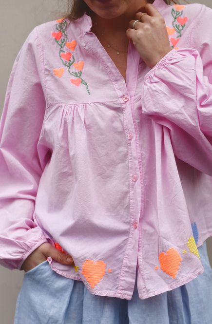 Hovedbilde Rosa - Lux Hjerte Bluse