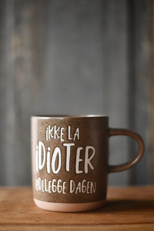 «Ikke la idioter ødelegge dagen» Krus