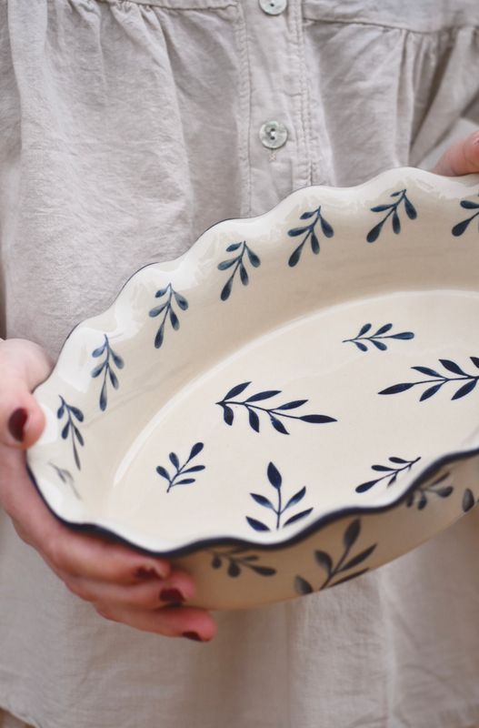 Blå - Oval ovnsform Small