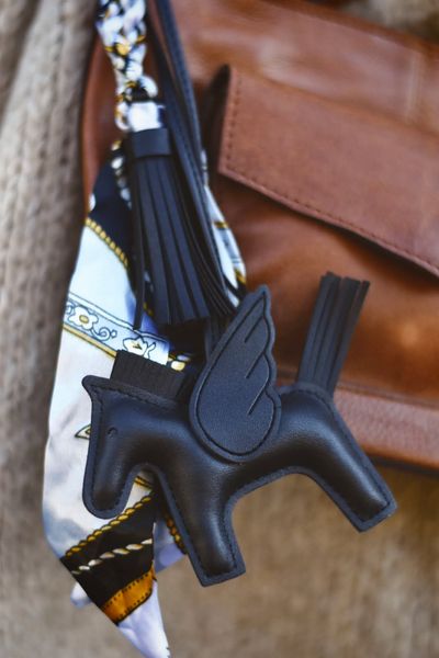 Hovedbilde Sort - Veskepynt med hest