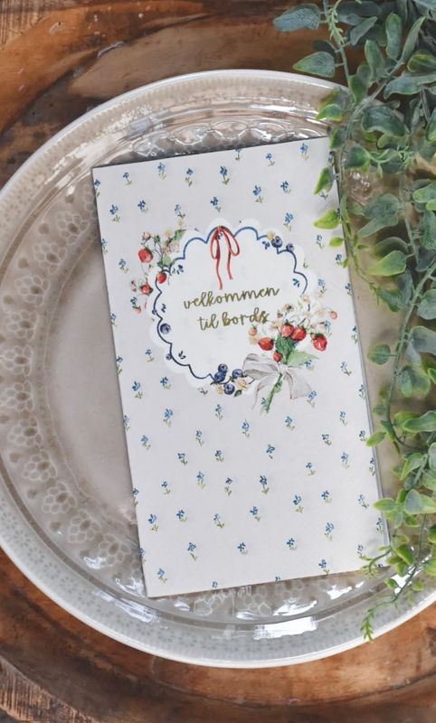 Blomster og bær  - Buffet Serviett