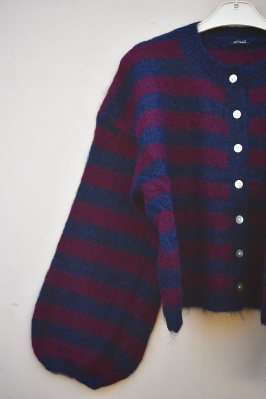 Marine/lilla - Lux Knit Cardigan