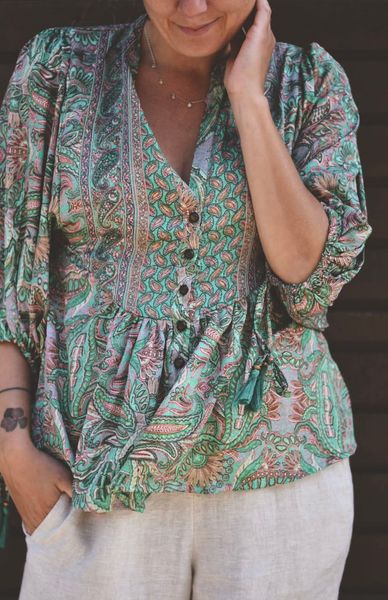 Hovedbilde Grønn - Bella Viskose Bluse