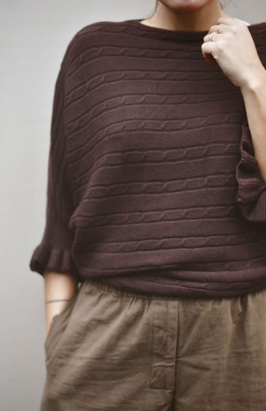 Hovedbilde Brun - Malva 3/4 Genser