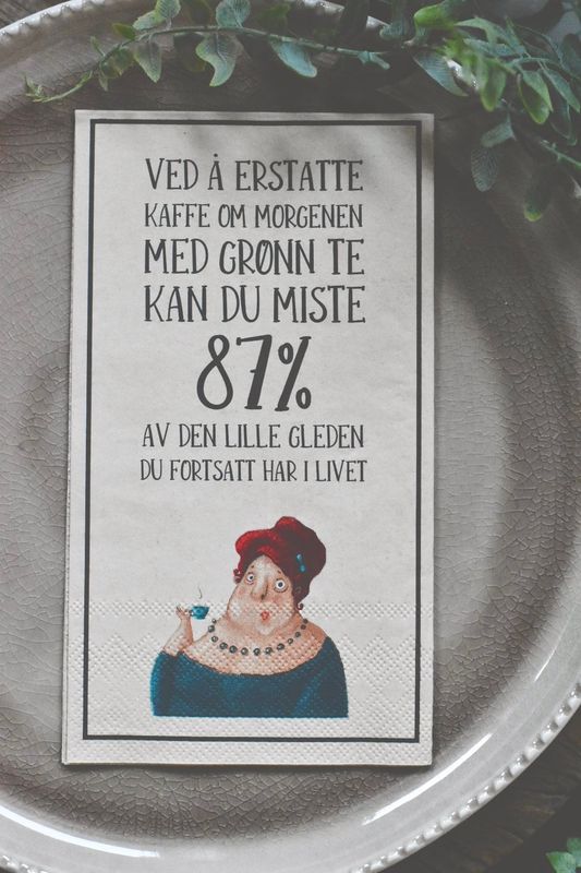 Ved å erstatte kaffe - Buffet Serviett