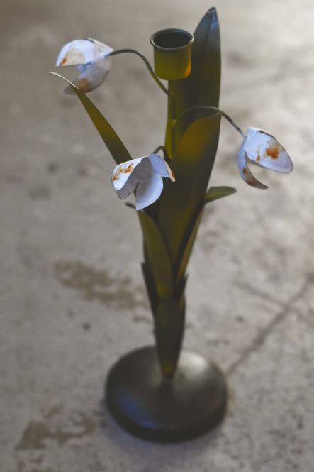 Hovedbilde Hvit- Snøklokke Lysestake 30 ...