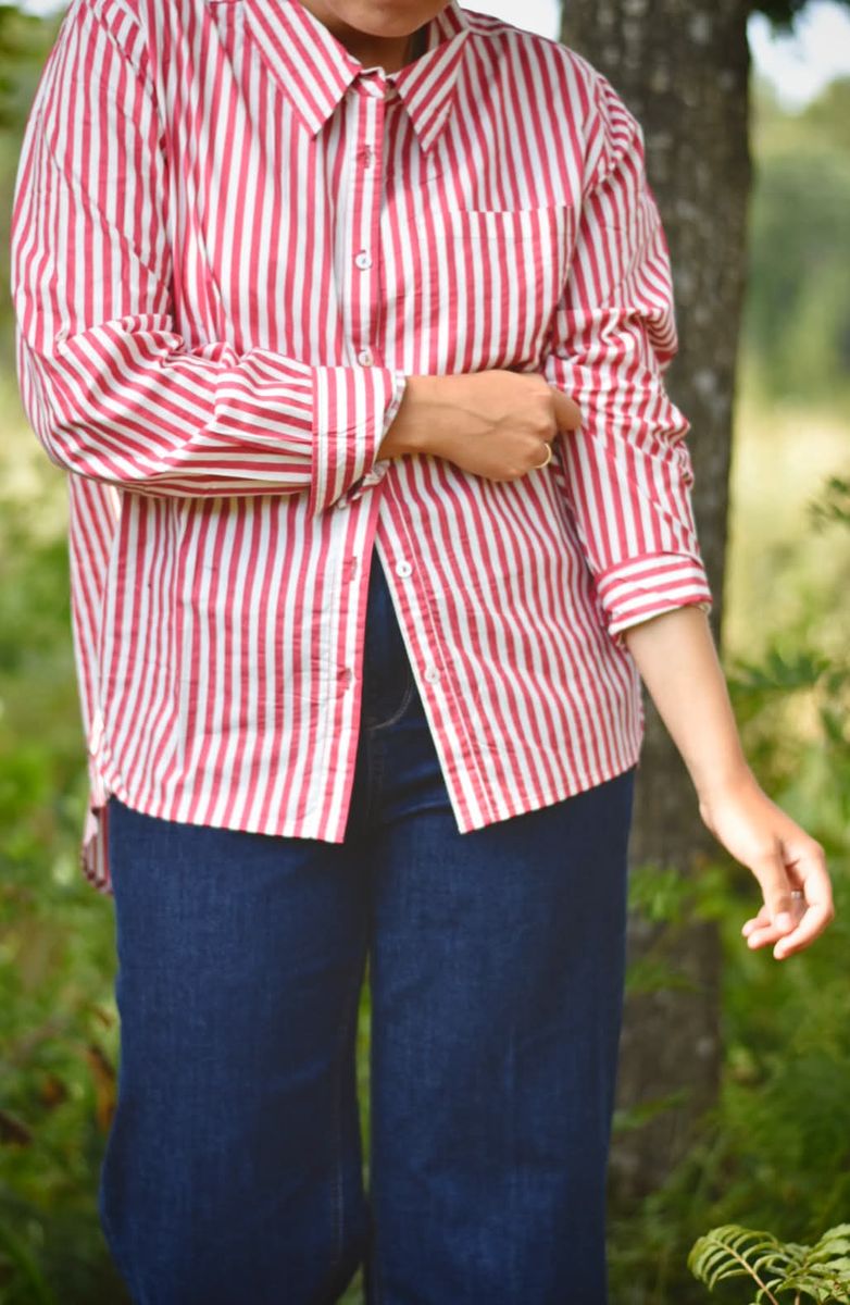 Rød/Hvit - Pernille Skjorte