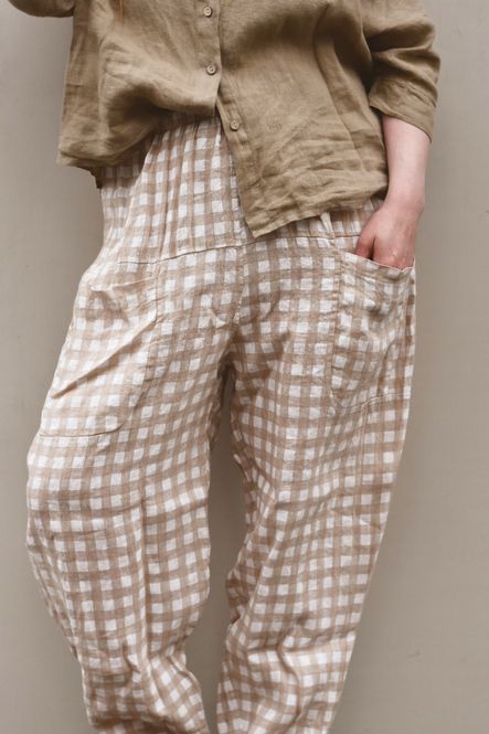 Hovedbilde Beige/Hvit - Eisa Linbukse