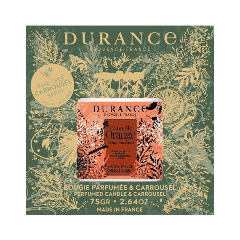 Gavepakke - duftlys 75g + duftkarusell - Orange Cinnamon