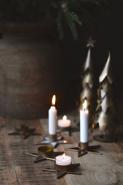 Hovedbilde Hvit - Stjerne Telysholder