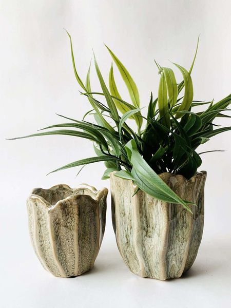 Hovedbilde Grønn - Stor Keramikk Potte