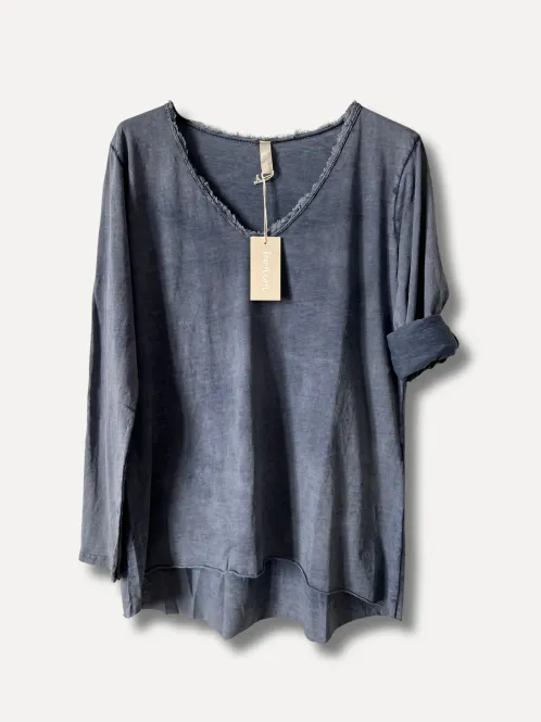 Hovedbilde Navy - Classic V-hals ...