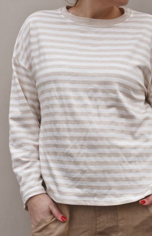 Beige/offwhite - Rikke Bomulls Genser