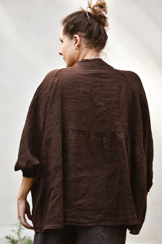 Mokka - Smooth Linbluse