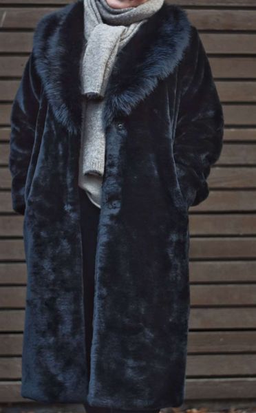 Hovedbilde Sort - Lang Fuskepels Jakke