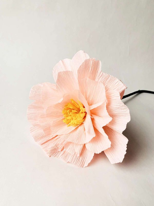 Rosa - Papirblomst på stilt