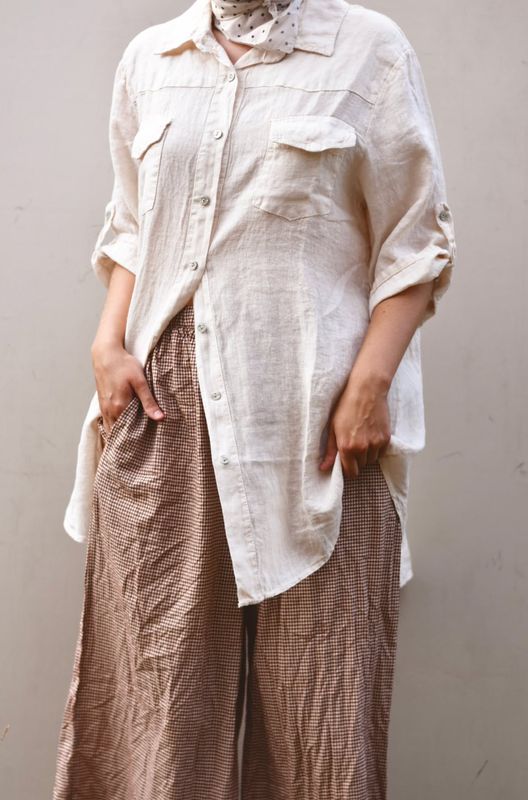 Beige - FAVVO lin Skjorte