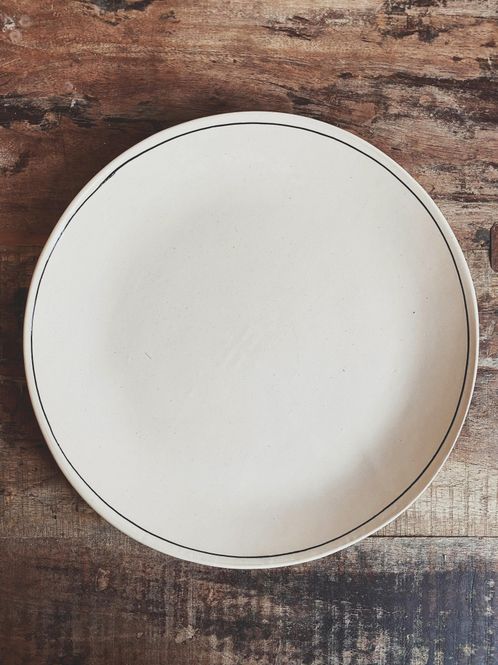 Hovedbilde Hvit/sort - middagstallerken