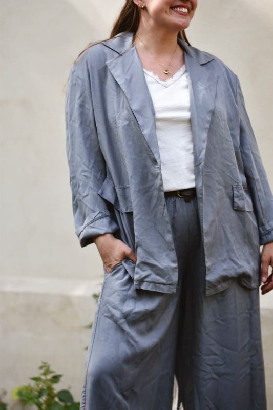 Grigio - Roma Oversized Blazer