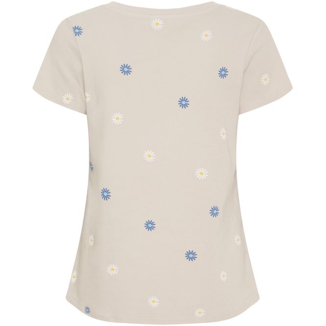 Hovedbilde Beige - Blomstret T-skjorte 