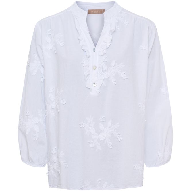 Hovedbilde Hvit - Annika Bomulls Bluse