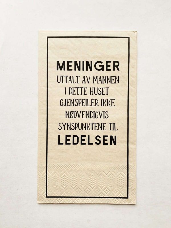 Mannen  - Buffet Serviett